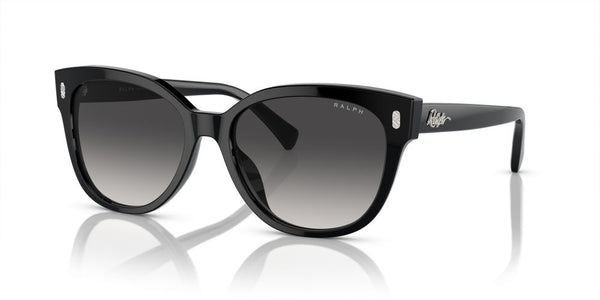 RALPH LAURENRalph by Ralph Lauren RA 5305U Women's Sunglasses – Shiny Black Frame with Gradient Grey LensesEYEWEAREcecile