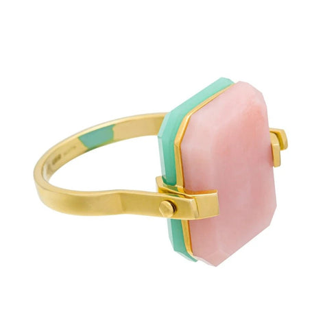 ALIITAAliita Deco Maxi Baguette Ring - 9ct Yellow Gold, Light Green AmethystBIJOUXEcecile