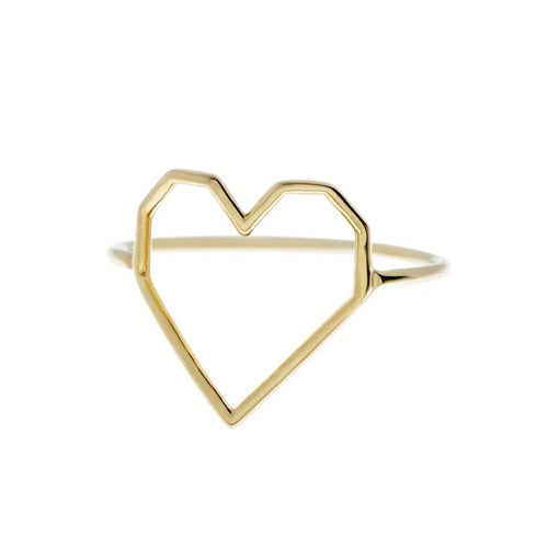ALIITAAliita Corazón Puro Ring - 9kt Yellow Gold Heart, Handmade in ItalyBIJOUXEcecile