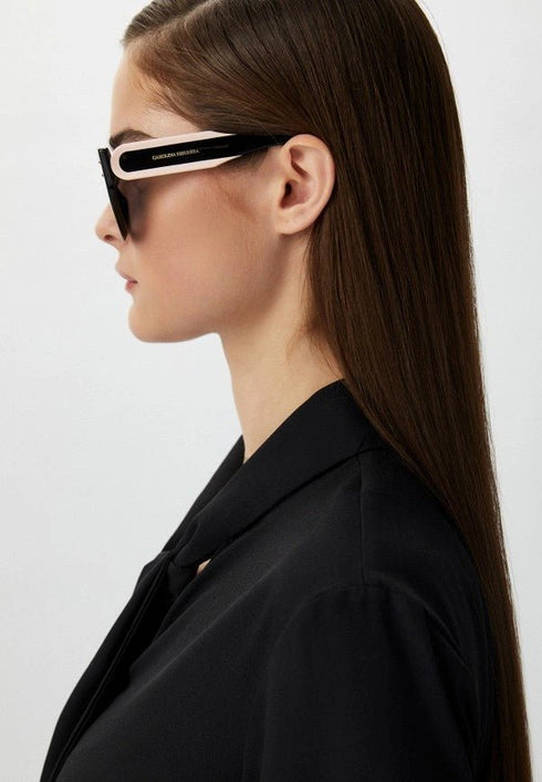 CAROLINA HERRERACarolina Herrera HER 0222/S 3H2 - 9O 47 Women's Sunglasses - Black & Pink Frame, Grey Gradient LensesEYEWEAREcecile