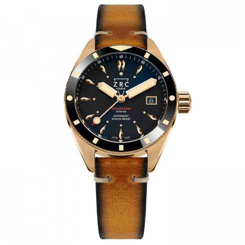 ZRC 1904 GENEVEZRC Securicode Diver 300 SC39463 - 39mm Bronze Case, Black Guilloché Dial, Limited EditionWATCHESEcecile