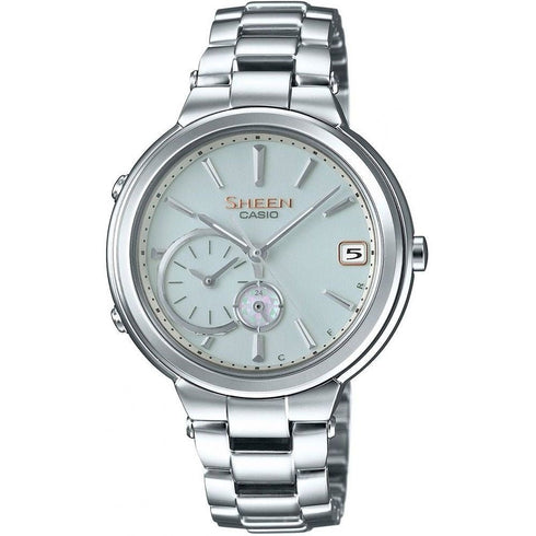 CASIO & VINTAGECasio Sheen SHB - 200D - 7AER Women's Solar - Powered Watch - Silver Stainless SteelWATCHESEcecile