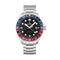 SWISS MILITARYSwiss Military SM34095.01 Men's GMT Quartz Watch - Stainless Steel with Black DialWATCHESEcecile