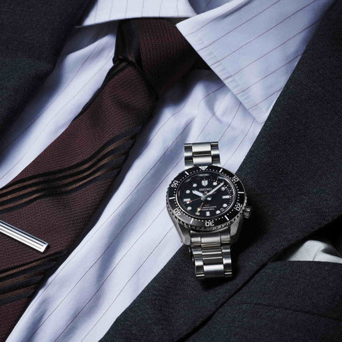 SEIKOSeiko Prospex SPB383J1 Men's Automatic GMT Diver's Watch - 1968 Re - interpretation, Black Dial, Stainless Steel BraceletWATCHESEcecile