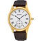SEIKOSeiko SRK050P1 Men's Classic Quartz Watch, White Dial, Brown Leather StrapWATCHESEcecile