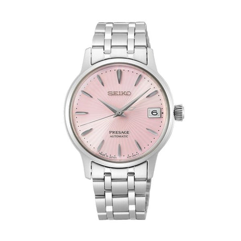 SEIKOSeiko Presage SRP839J1 Cocktail Time Automatic Women's Watch - Pink Dial, Stainless Steel BraceletWATCHESEcecile