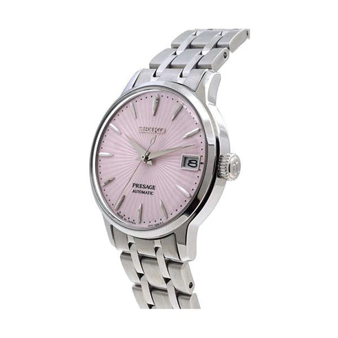 SEIKOSeiko Presage SRP839J1 Cocktail Time Automatic Women's Watch - Pink Dial, Stainless Steel BraceletWATCHESEcecile