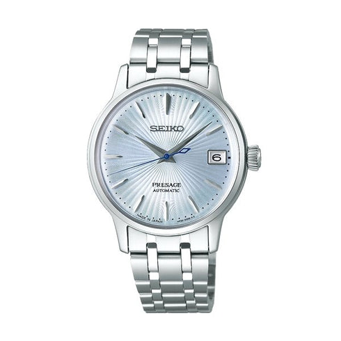 SEIKOSeiko Presage SRP841J1 Women's Automatic Watch - 33.8mm Stainless Steel Case, Ice Blue Textured Dial, Date DisplayWATCHESEcecile