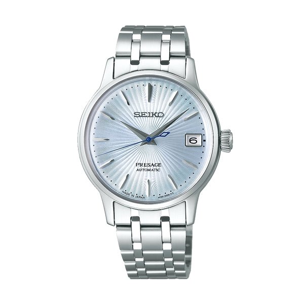 SEIKOSeiko Presage SRP841J1 Women's Automatic Watch - 33.8mm Stainless Steel Case, Ice Blue Textured Dial, Date DisplayWATCHESEcecile