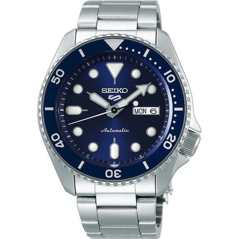 SEIKOSeiko 5 Sports SRPD51K1 Men's Automatic Watch – Blue Dial, Stainless Steel BraceletWATCHESEcecile