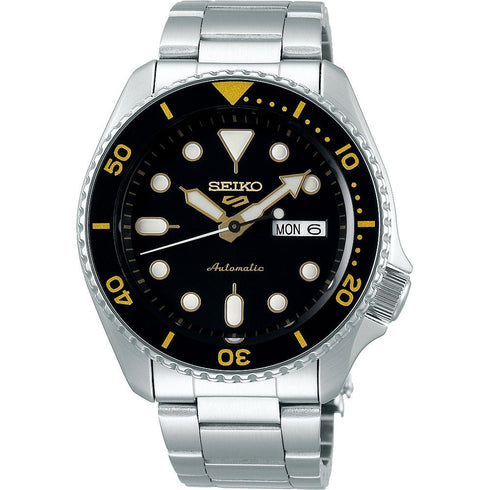 SEIKOSeiko 5 Sports SRPD57K1 Automatic Men's Watch - Black Dial, Stainless Steel BraceletWATCHESEcecile
