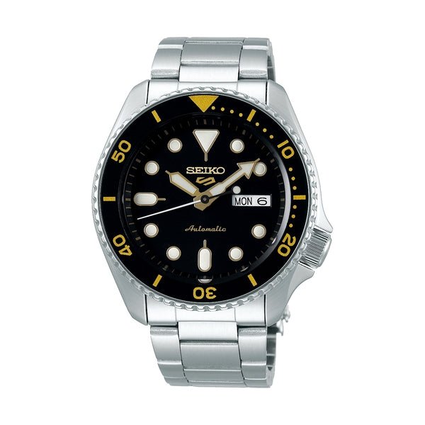 SEIKOSeiko 5 Sports SRPD57K1 Automatic Men's Watch - Black Dial, Stainless Steel BraceletWATCHESEcecile
