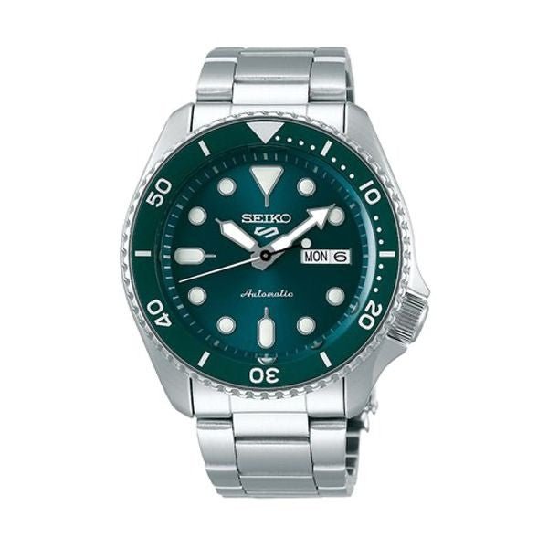 SEIKOSeiko 5 Sports SRPD61K1 42.5mm Men's Automatic Watch - Green Dial, Stainless Steel BraceletWATCHESEcecile