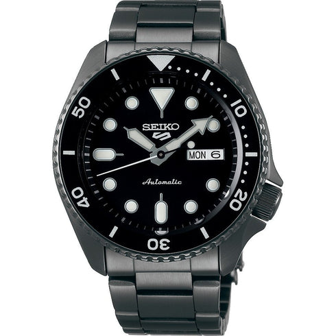 SEIKOSeiko 5 Sports SRPD65K1 Men's Automatic Watch, Black Dial, Black Stainless Steel BraceletWATCHESEcecile