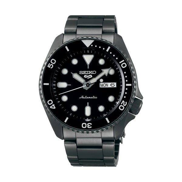 SEIKOSeiko 5 Sports SRPD65K1 Men's Automatic Watch, Black Dial, Black Stainless Steel BraceletWATCHESEcecile