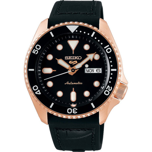 SEIKOSeiko 5 Sports SRPD76K1 Automatic Black Dial Rose Gold - Tone CaseWATCHESEcecile