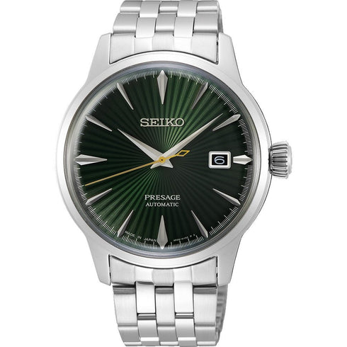 SEIKOSeiko Presage SRPE15J1 "Mockingbird" Automatic Men's Watch - 40.5mm Stainless Steel, Green DialWATCHESEcecile