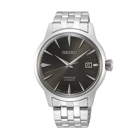 SEIKOSeiko Presage SRPE17J1 Men's Automatic Watch - Gray Sunburst Dial, Stainless Steel BraceletWATCHESEcecile