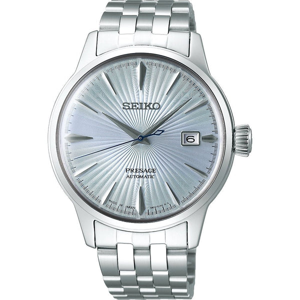 SEIKOSeiko Presage SRPE19J1 Men's Automatic Watch - Light Blue Dial, Stainless Steel BraceletWATCHESEcecile