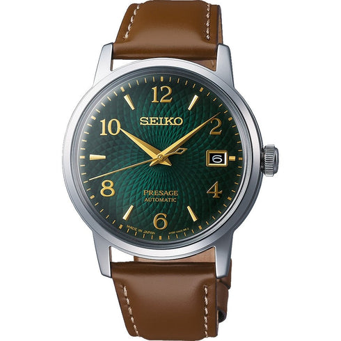 SEIKOSeiko Presage SRPE45J1 "Mojito" Automatic Men's Watch - 38.5mm Stainless Steel, Green Textured DialWATCHESEcecile