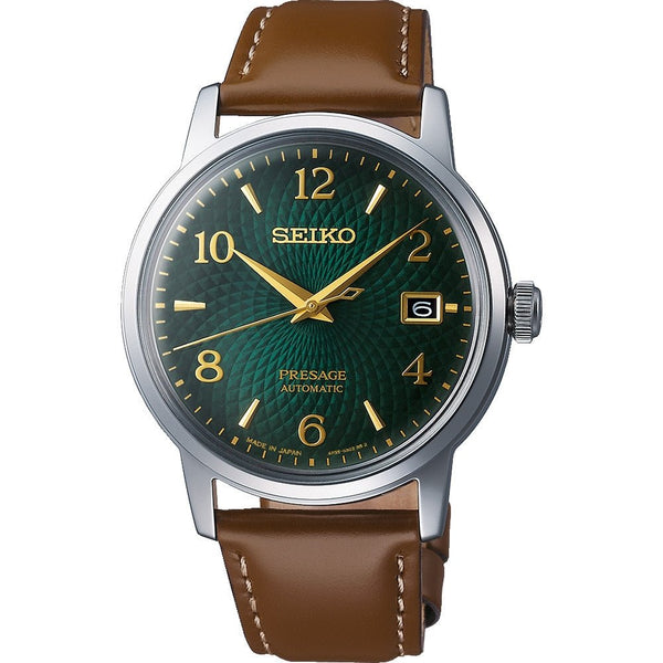 SEIKOSeiko Presage SRPE45J1 "Mojito" Automatic Men's Watch - 38.5mm Stainless Steel, Green Textured DialWATCHESEcecile