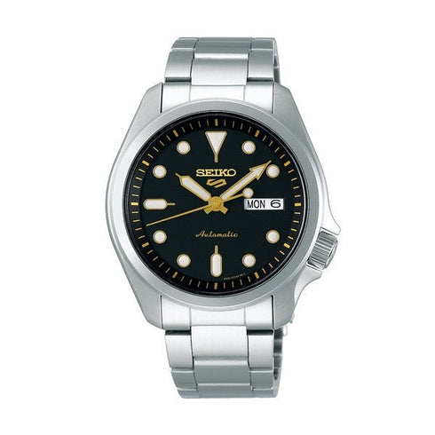 SEIKOSeiko 5 Sports SRPE57K1 Men's Automatic Watch, Black Dial, Stainless Steel BraceletWATCHESEcecile