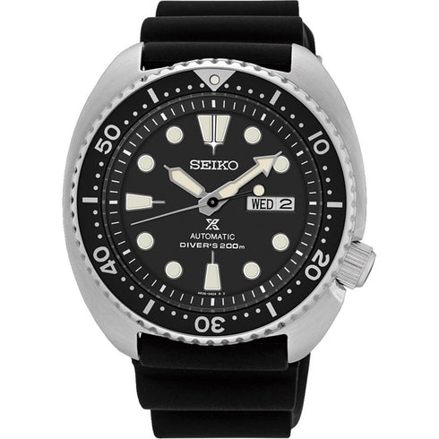 SEIKOSeiko Prospex SRPE93K1 Men's Automatic Diver's Watch - 45mm Stainless Steel Case, Black Dial, Silicone Strap, 200m Water ResistanceWATCHESEcecile