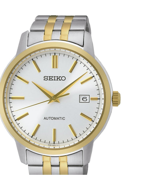 SEIKOSeiko SRPH92K1 Men's Automatic Watch, White Dial, Two - Tone Stainless Steel BraceletWATCHESEcecile