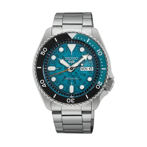 SEIKOSeiko 5 Sports SRPJ45K1 Men's Automatic Watch, Blue Skeleton Dial, Stainless Steel BraceletWATCHESEcecile