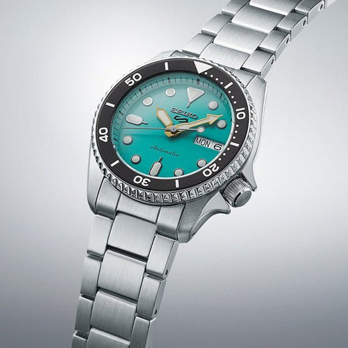SEIKOSeiko 5 Sports SRPK33K1 Men's Automatic Watch - 38mm Stainless Steel, Teal DialWATCHESEcecile