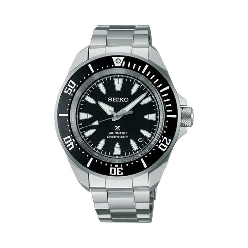 SEIKOSeiko Prospex SRPL13K1 'Samurai' Automatic Men's Dive Watch - Black Dial, Stainless Steel BraceletWATCHESEcecile