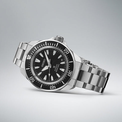 SEIKOSeiko Prospex SRPL13K1 'Samurai' Automatic Men's Dive Watch - Black Dial, Stainless Steel BraceletWATCHESEcecile