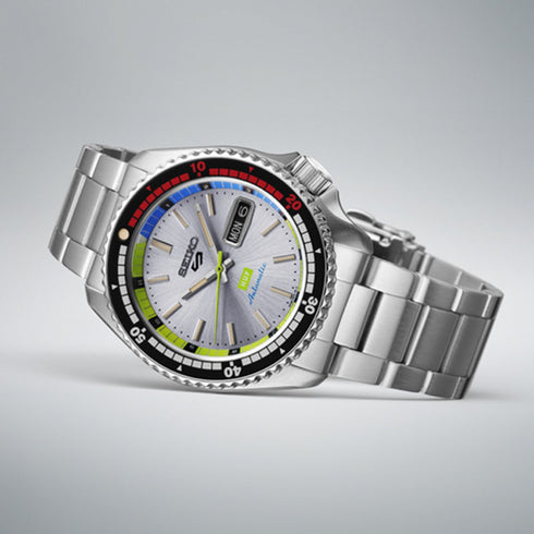 SEIKOSeiko 5 Sports SRPL33K1 HUF Limited Edition Men's Watch - Silver - Blue Dial, Stainless Steel BraceletWATCHESEcecile