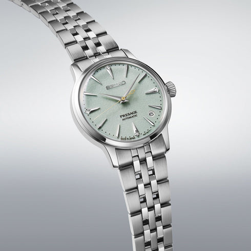 SEIKOSeiko Presage SRPL63J1 'Frozen Mojito' – 34mm Automatic, Mint Green Dial, Diamond IndicesWATCHESEcecile