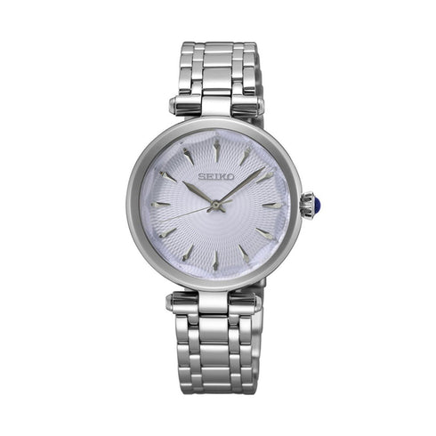 SEIKOSeiko SRZ553P1 Women's Quartz Watch, Silver Dial, Stainless Steel BraceletWATCHESEcecile