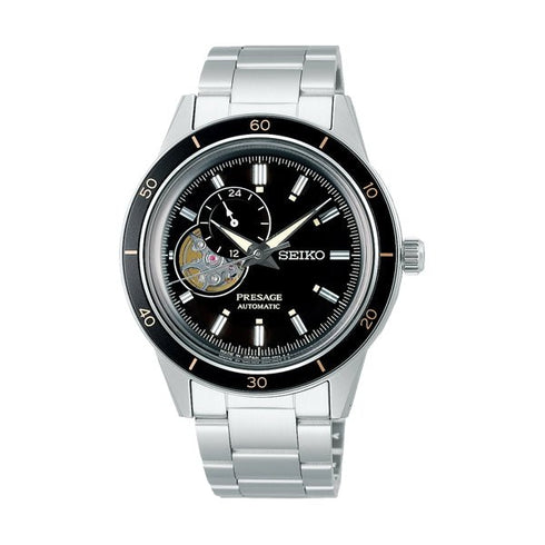 SEIKOSeiko Presage SSA425J1 Men's Automatic Open Heart Watch - 40.8mm Stainless Steel, Black DialWATCHESEcecile