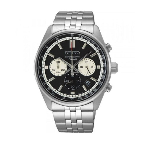 SEIKOSeiko SSB429P1 Men's Chronograph Watch, Black Dial, Stainless Steel BraceletWATCHESEcecile