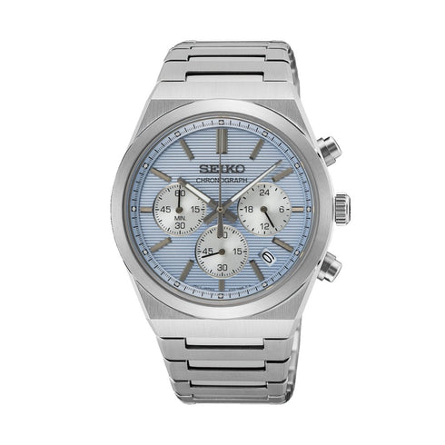 SEIKOSeiko SSB459P1 Men's Chronograph – 40mm Stainless Steel, Light Blue Dial, Sapphire CrystalWATCHESEcecile