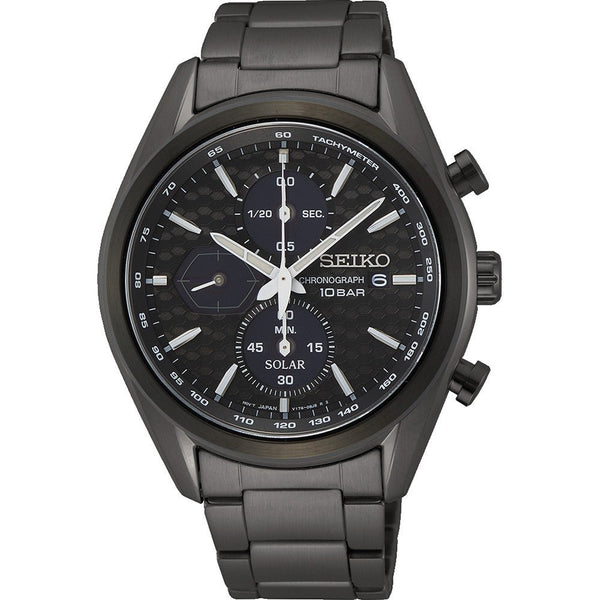 SEIKOSeiko SSC773P1 Men's Solar Chronograph Watch, Black Dial, Stainless Steel BraceletWATCHESEcecile
