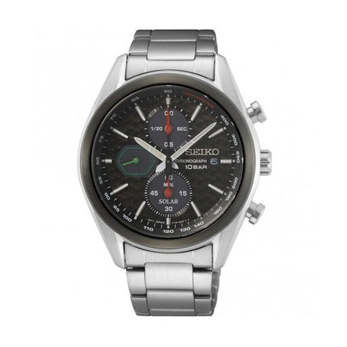 SEIKOSeiko SSC803P1 Solar Chronograph Men's Watch - Black Dial, Stainless Steel BraceletWATCHESEcecile