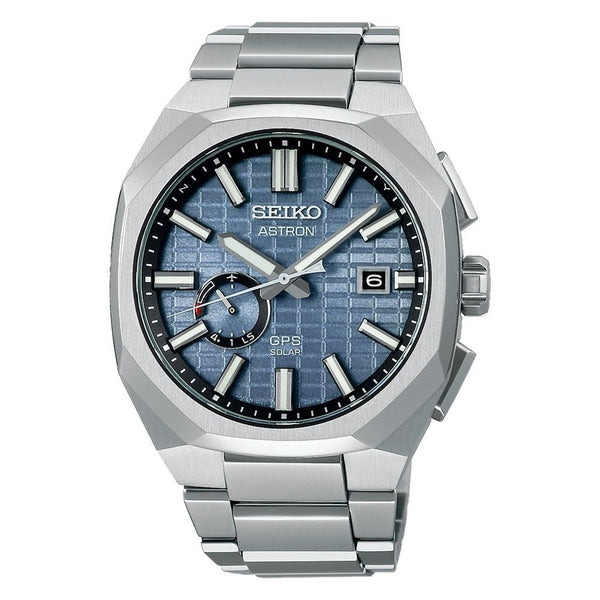 SEIKOSeiko Astron SSJ013J1 GPS Solar Men's Watch - Blue Dial, Titanium BraceletWATCHESEcecile