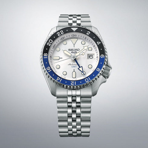 SEIKOSeiko 5 Sports GMT SSK033K1 Men's Automatic Watch - 42.5mm Stainless Steel, Silver White DialWATCHESEcecile