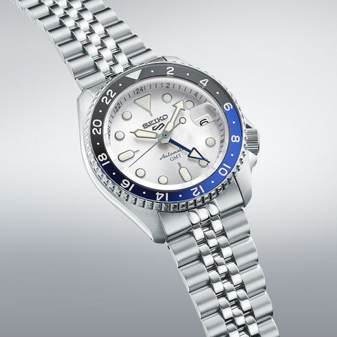 SEIKOSeiko 5 Sports GMT SSK033K1 Men's Automatic Watch - 42.5mm Stainless Steel, Silver White DialWATCHESEcecile