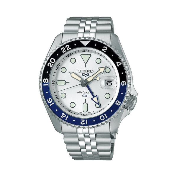 SEIKOSeiko 5 Sports GMT SSK033K1 Men's Automatic Watch - 42.5mm Stainless Steel, Silver White DialWATCHESEcecile