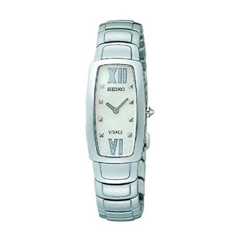 SEIKOSeiko SUJ783 Women's Quartz Dress Watch, White Dial, Stainless Steel BraceletWATCHESEcecile