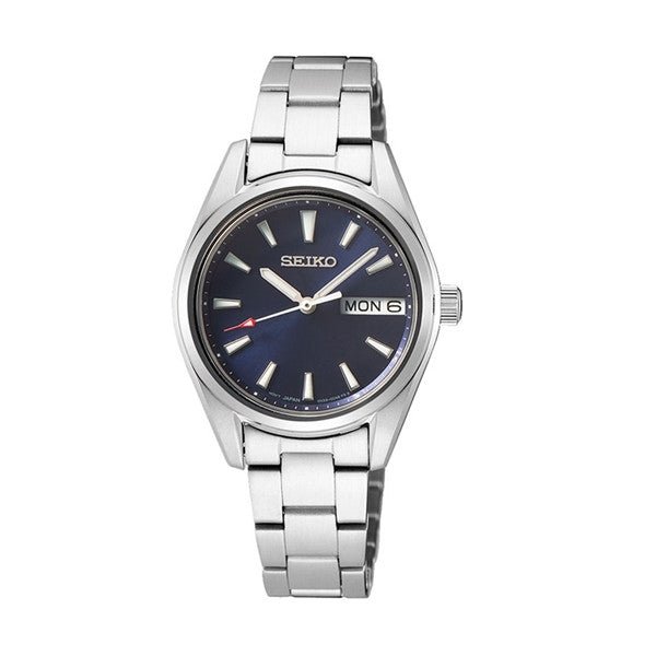 SEIKOSeiko SUR353P1 Women's Quartz Watch - Blue Dial, Stainless Steel BraceletWATCHESEcecile