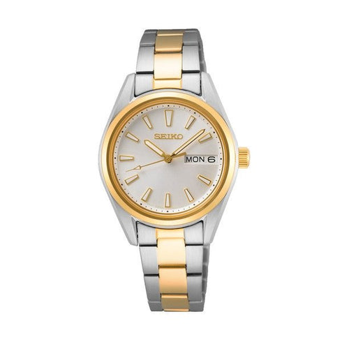 SEIKOSeiko SUR454P1 Women's Quartz Watch - Two - Tone Stainless Steel Bracelet, Day - Date DisplayWATCHESEcecile