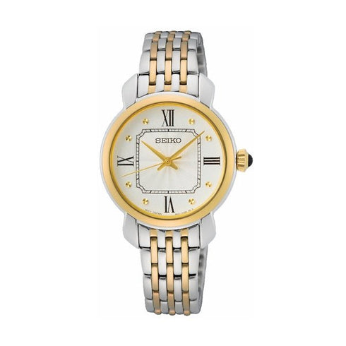 SEIKOSeiko SUR498P1 Women's Quartz Watch, Silver Dial, Two - Tone Stainless Steel BraceletWATCHESEcecile