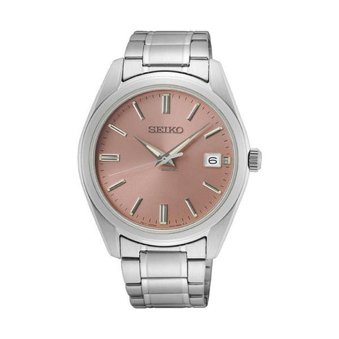 SEIKOSeiko SUR523P1 Men's Quartz Watch - 40.2mm Stainless Steel, Salmon DialWATCHESEcecile