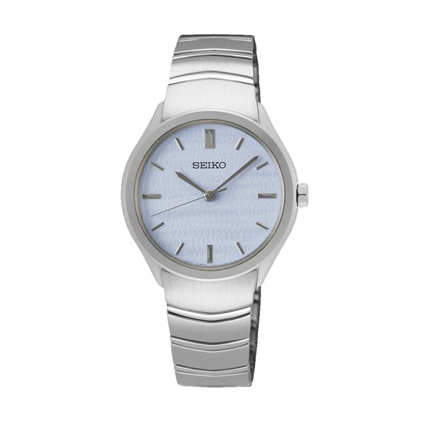 SEIKOSeiko SUR549P1 Women's Quartz Watch, Blue Dial, Stainless Steel BraceletWATCHESEcecile